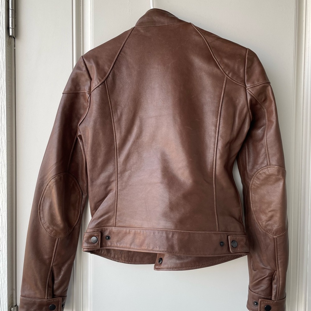 Brown Leather Jacket By Robert Comstock, Comstock… - image 6